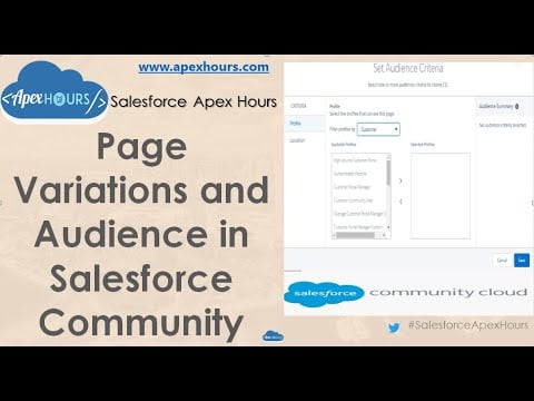 Page Variations and Audience in Salesforce Community (Part 4)