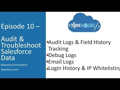 Ep 10 – Audit & Troubleshoot Salesforce Data | Debug Logs | Email Logs | Login History & IP