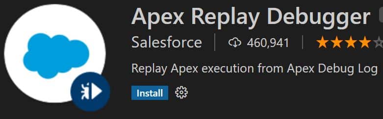 Apex Replay Debugger VsCode Extensions for Salesforce
