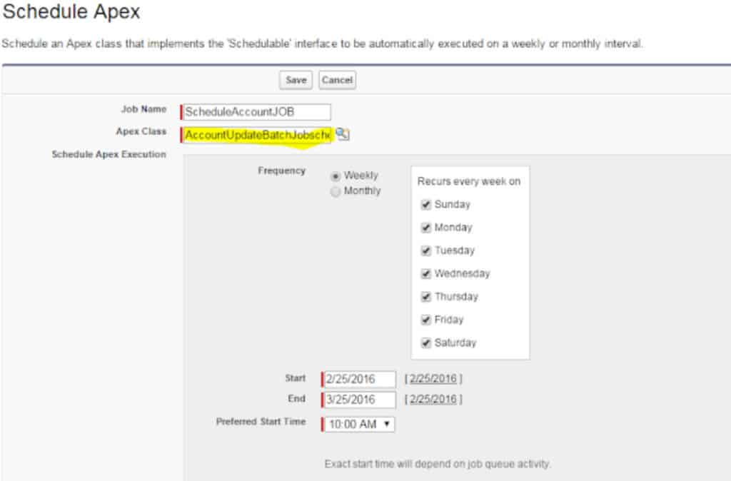 Scheduler Class For Batch Apex