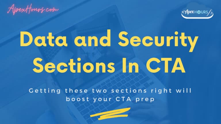 Data and Security Sections In CTA