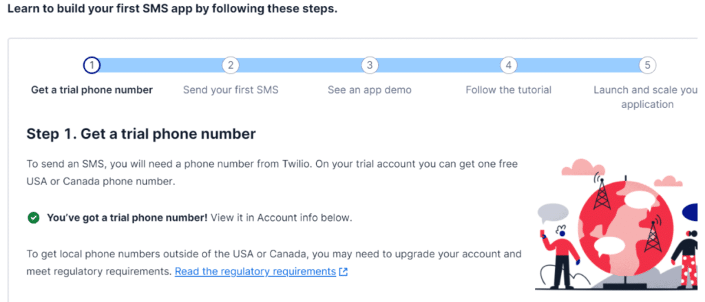  Get a Phone Number from Twilio and set up your account
