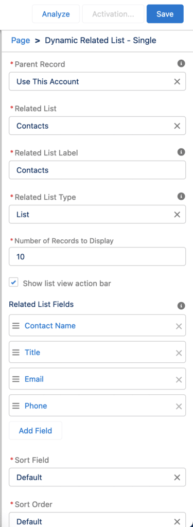 Dynamic Related List in Salesforce