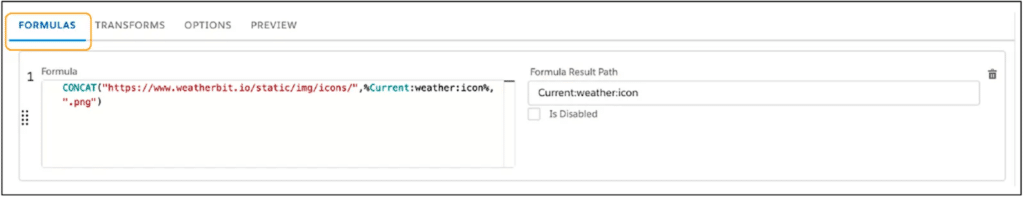 DataRaptor Designer Formula Tab