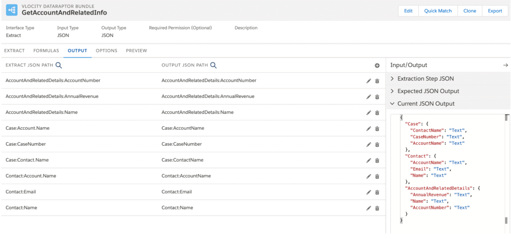 Omnistudio DataRaptors field mapping