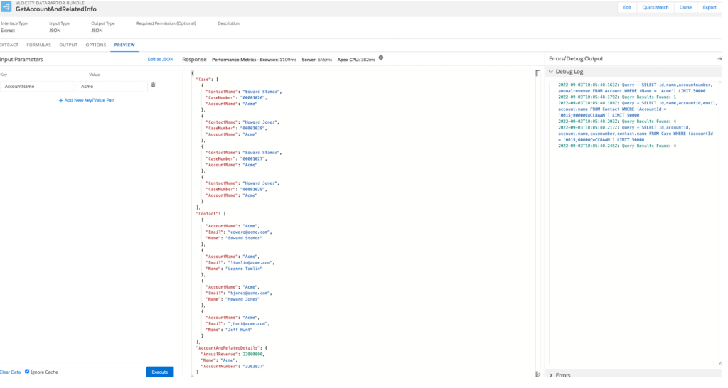 Query Multiple Objects DataRaptors result