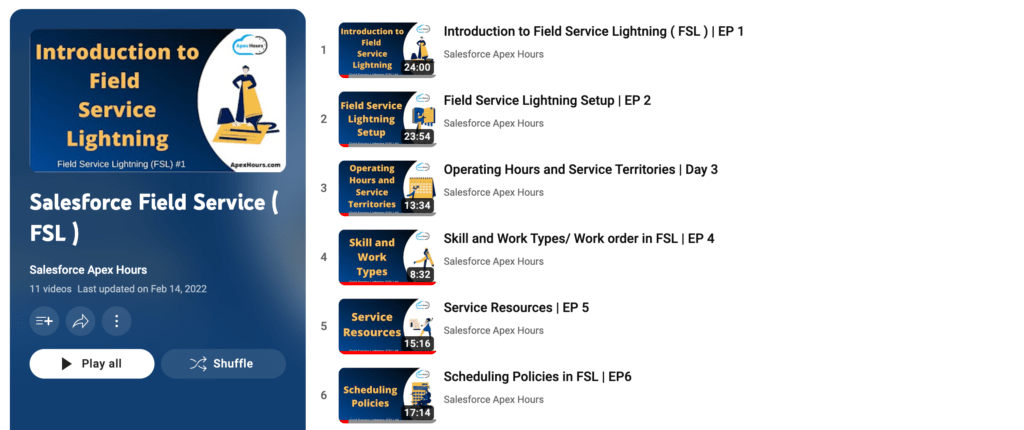 Salesforce Field Service Lightning (FSL)