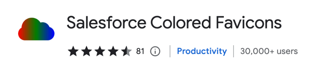 Salesforce Coloured Favicons