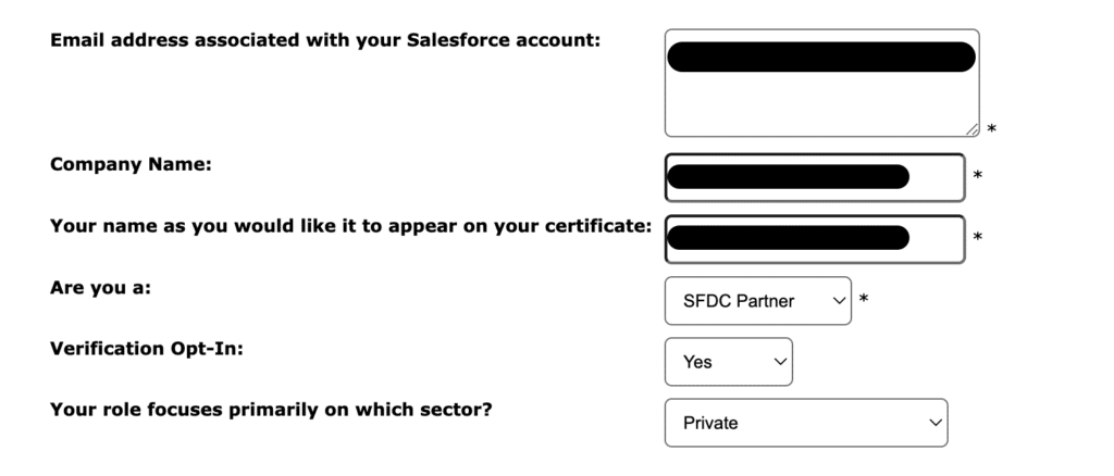 How do I link my Salesforce certification to a company?