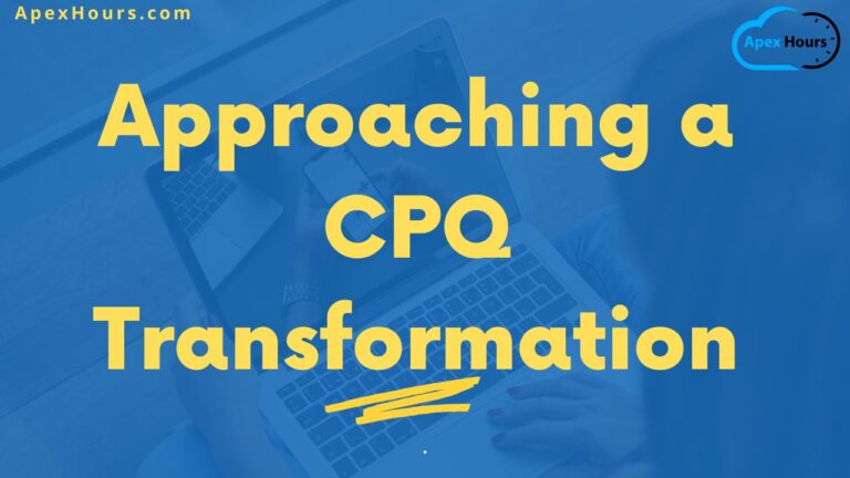 Approaching a CPQ transformation