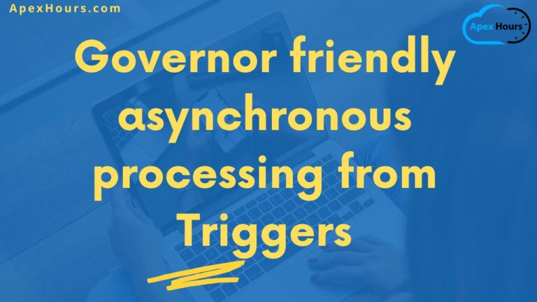 Governor friendly asynchronous processing from triggers