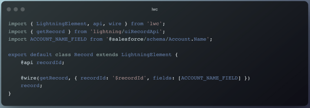 Import field and use it in a wire adapter config object