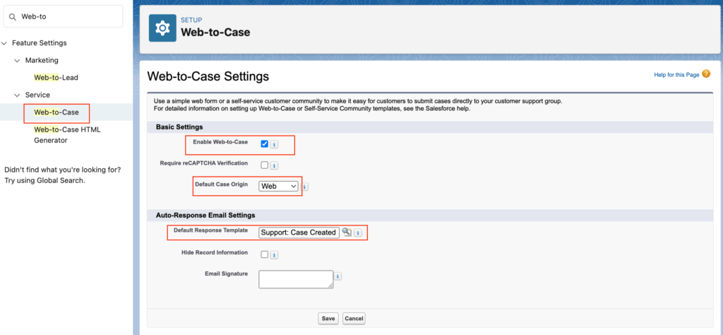 Web-To-Case in Salesforce