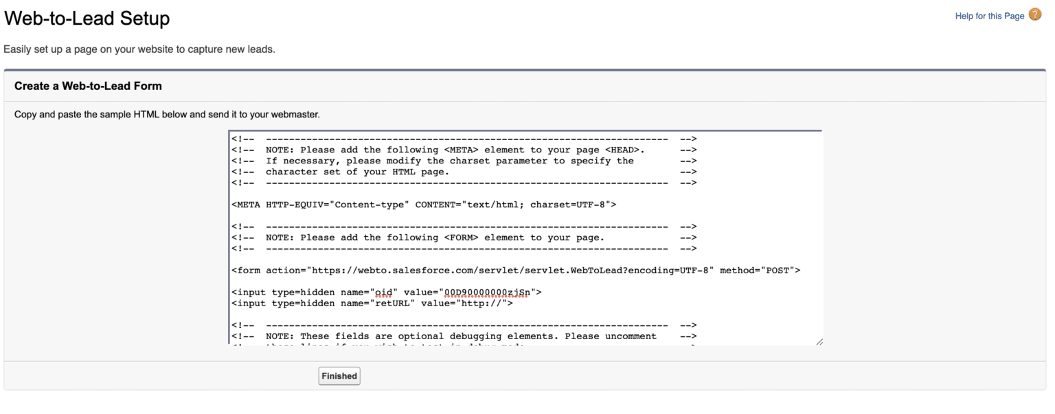 Web to lead In Salesforce - Apex Hours