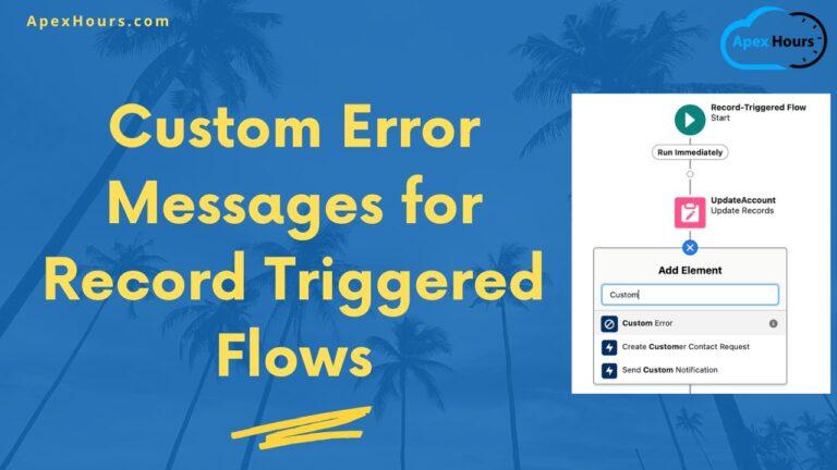 Custom Error Messages For Flow