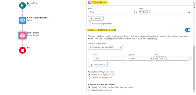 Check for Duplicates Before Creating Records in a Flow - Apex Hours
